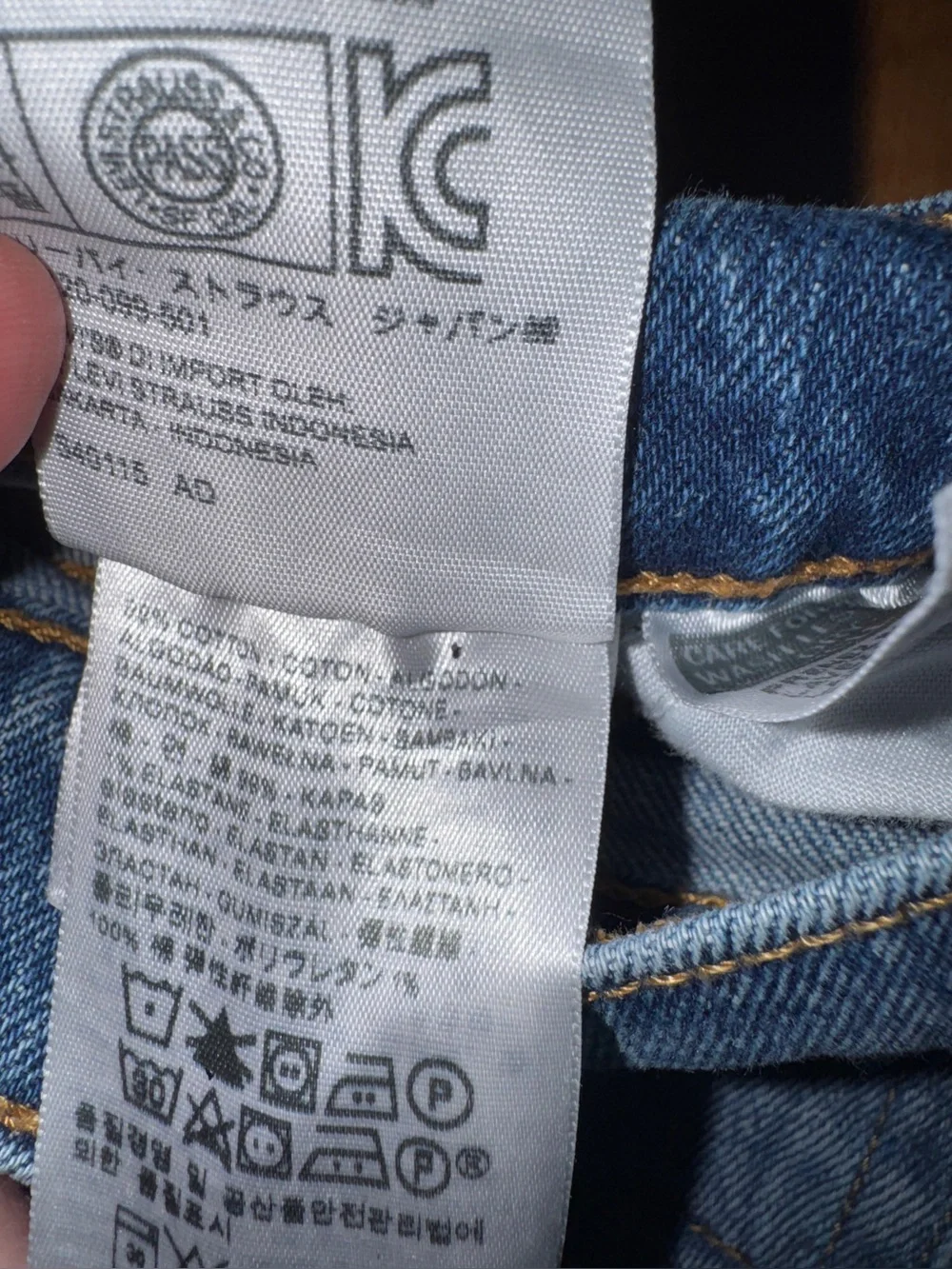 Levi’s Wedgie Full Length Ripped Jeans Cotton Medium Wash High Waist Straight - Picture 11 of 11
